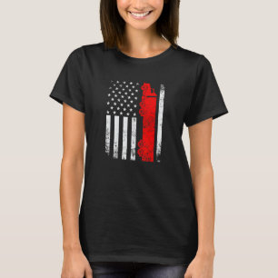 T-shirt USA American Flag Semi Truck Driver 18 Wheeler Tru