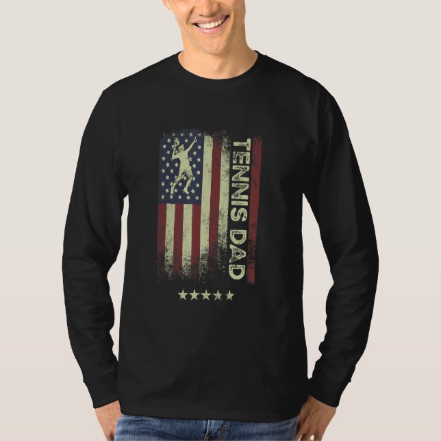 T-shirt USA American Flag  Tennis Dad 1 (Devant)