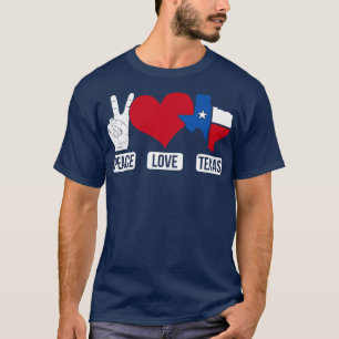 T-shirt USA American Patriotic Peace Love Texas Texan