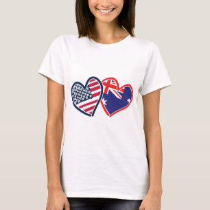 T-shirt USA—Australie-Amour