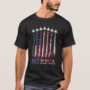 T-shirt USA Avion Avion Avion Avion Avion 4e Drapeau Améri