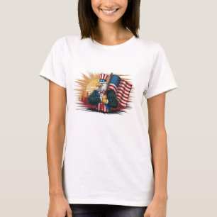 T-shirt usa Bald Eagle comme un Oncle Sam tenue es