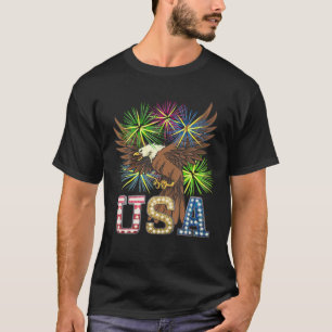 T-shirt USA Bald Eagle Patriotique Juillet 4
