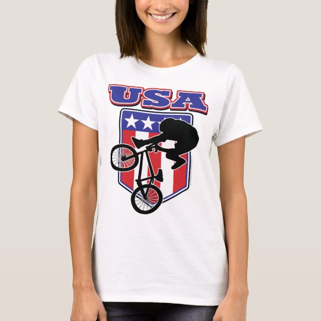 T-shirt USA BMX Biker (Devant)