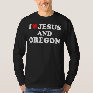 T-shirt Usa Carte Fier Christian I Love Jesus And Oregon 1