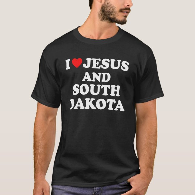 T-shirt Usa Carte Fier Christian I Love Jesus Et South Da (Devant)