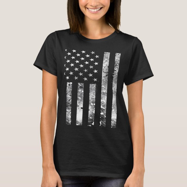 T-shirt USA distressed American Flag (Devant)