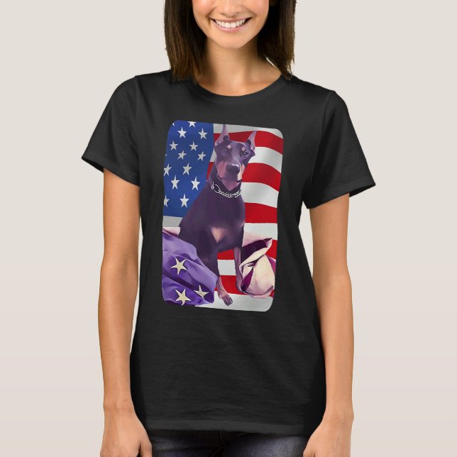 T-shirt Usa Doberman Pinscher (Devant)