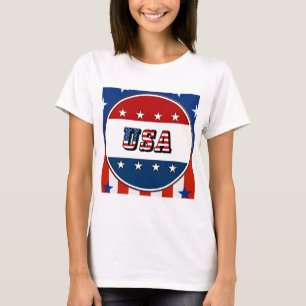 T-shirt USA - Drapeau américain et étoiles dans le cercle