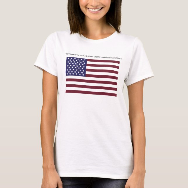 T-SHIRT USA - DRAPEAU - LE POUVOIR DU PEUPLE (Devant)