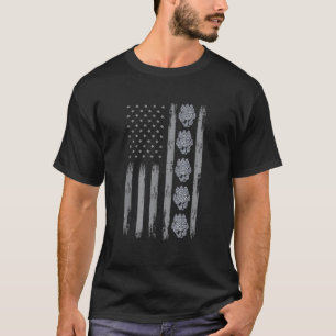 T-shirt USA Drapeau Morel Champignons Vêtements American M