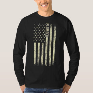 T-shirt Usa Drapeau Plumbing Fière Plomber Américain