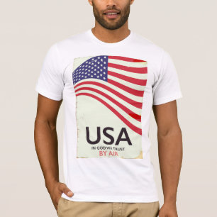 T-shirt USA "En dieu nous faisons confiance" poster vintag