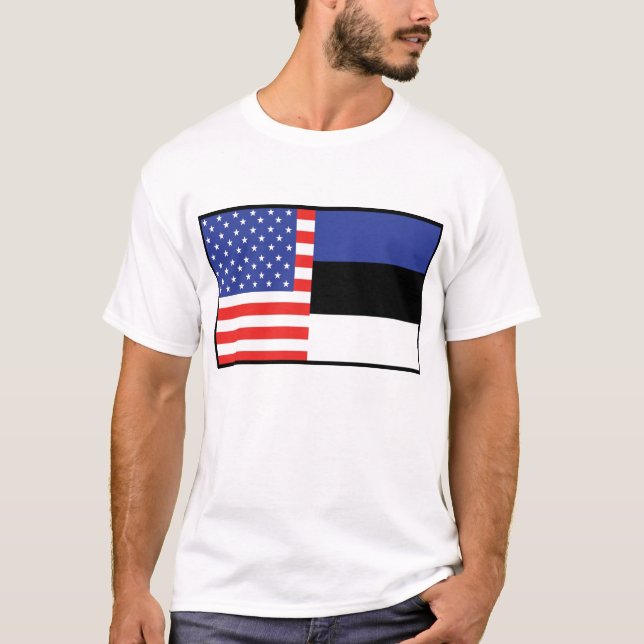T-shirt USA/Estonia (Devant)