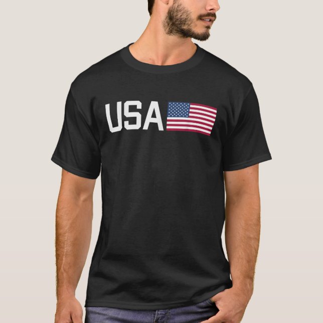T-shirt USA Femmes Hommes Enfants Drapeau américain Patrio (Devant)