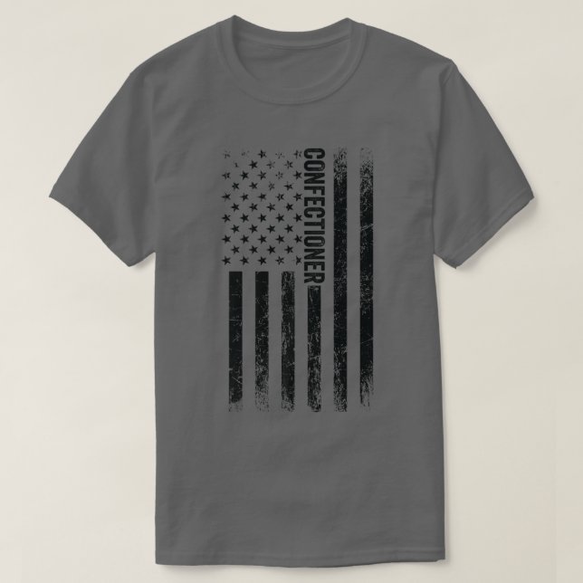 T-shirt USA Fier Drapeau Cuisinier Américain (Design devant)