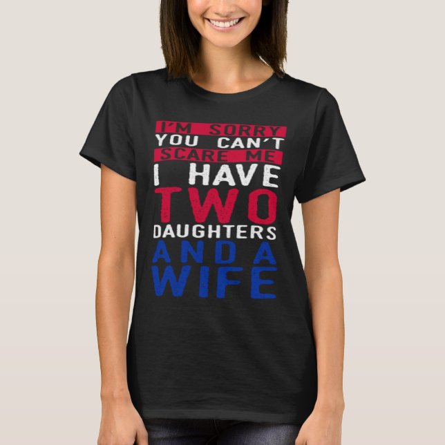 T-shirt USA Fille père mère papa (Devant)
