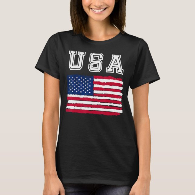 T-shirt USA flag 4th of july us day of independence (Devant)