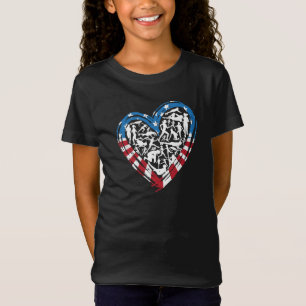 T-Shirt USA Flag American Runner - Runt Heart