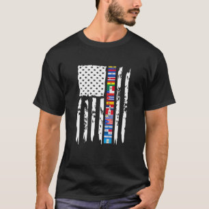 T-shirt USA Flag Hispanic Heritage Month Latina Flag Count