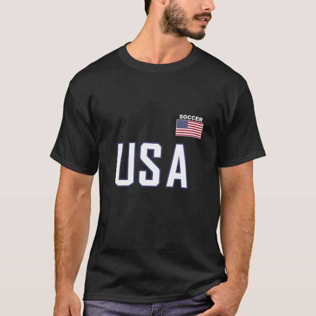 T-shirt USA Flag Soccer Team Cool Football Équipement Homm (Devant)