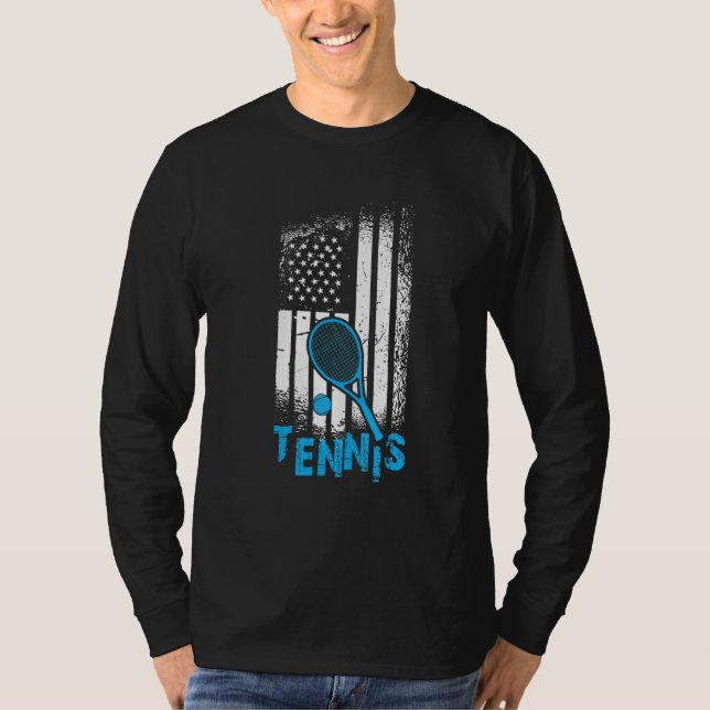 T-shirt USA flag tennis, US flag tennis, tennis, tennis_3 (Devant)
