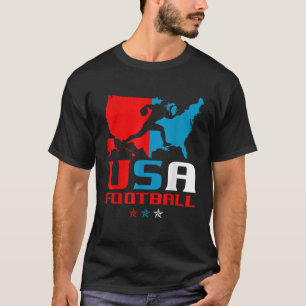 T-shirt USA Football Independence Day American Flag Sports