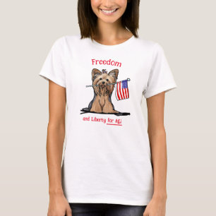 T-shirt USA Freedom Yorkie Terrier