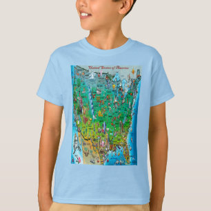 T-shirt USA Fun Map