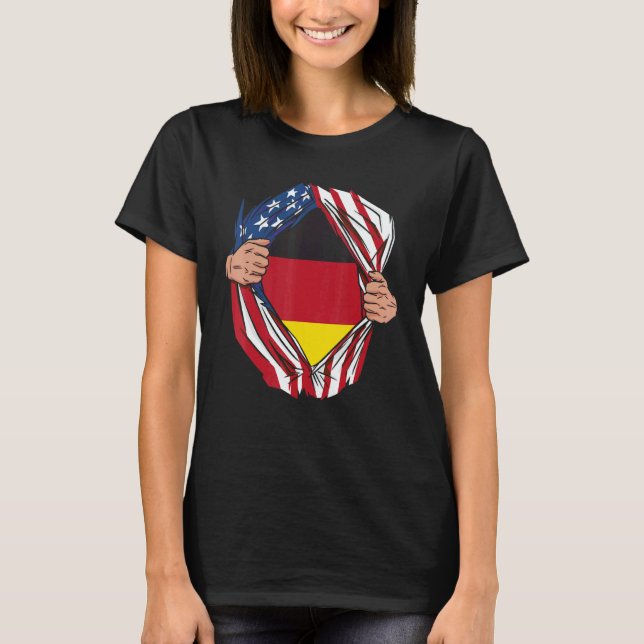 T-shirt USA Germany Flag German American Von Steuben Day 3 (Devant)