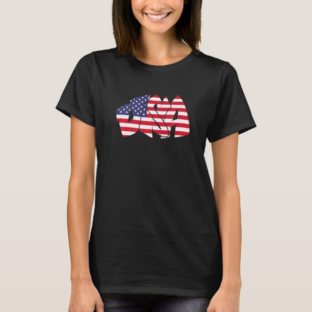 T-shirt USA graffiti US flag America Premium (Devant)