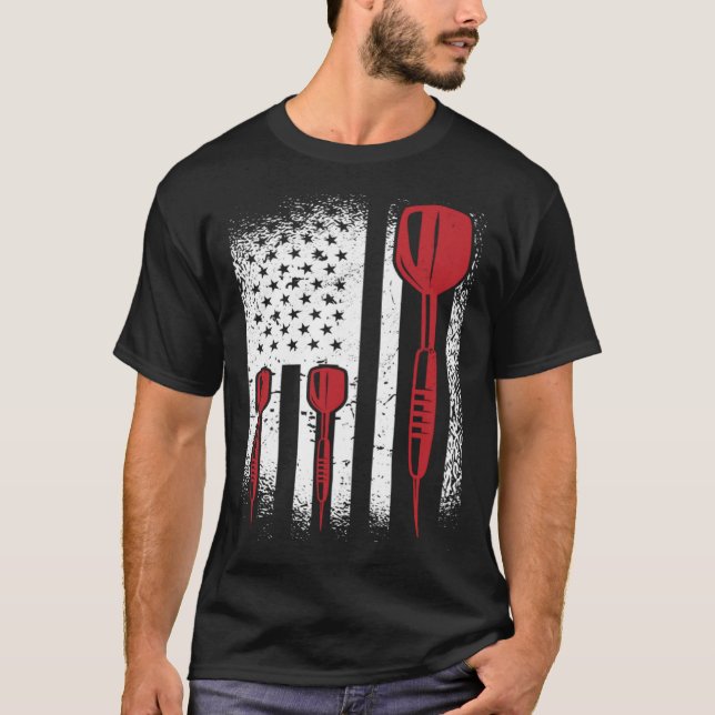 T-shirt USA Graphic Dart Player Darts Dartboard Bullseye T (Devant)