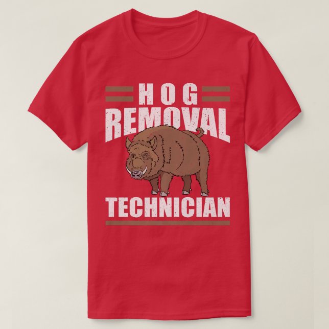 T-shirt USA Hog Remoician Technician Pig Slayer Premium (Design devant)