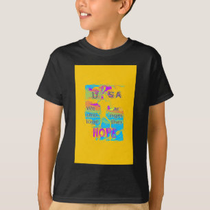 T-shirt USA Hope : Conception texturée colorée
