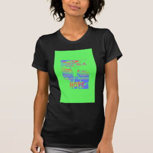 T-shirt USA Hope : Neon Lemon & Orange Art