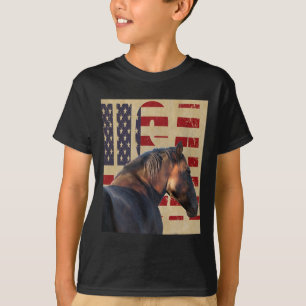 T-shirt Usa Horse Western Wear Horseback équitation