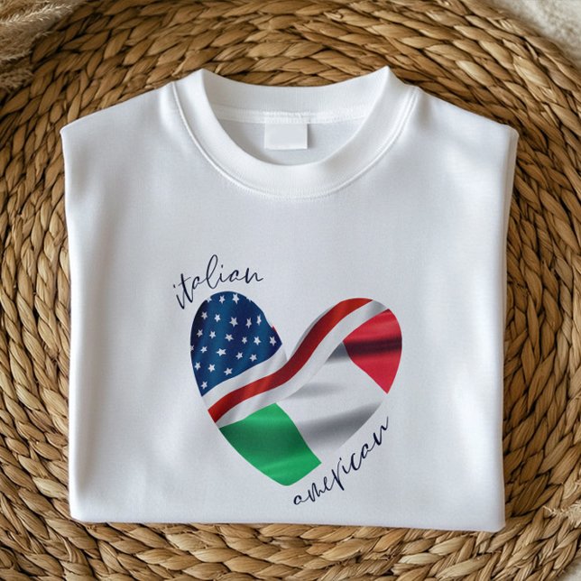 T-shirt USA Italie - Coeur du drapeau | Pride italienne am (Créateur téléchargé)