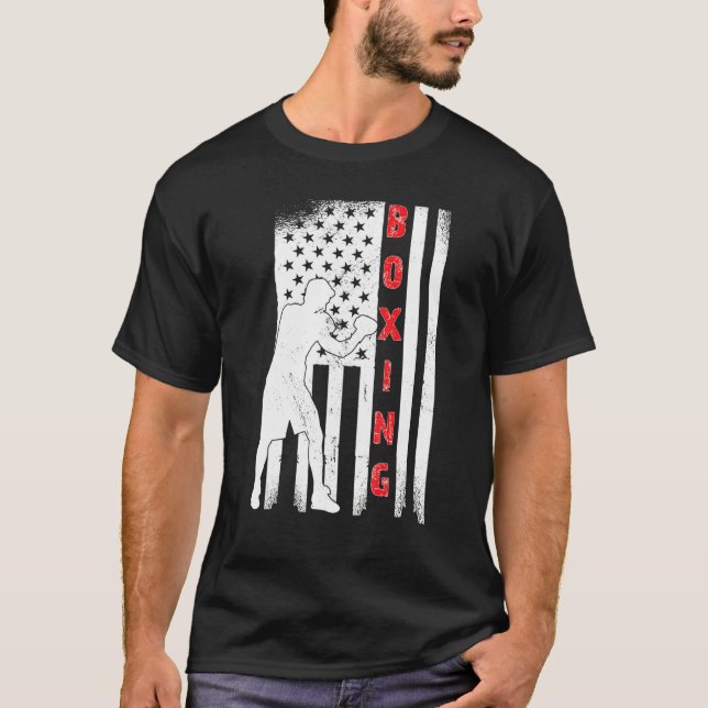 T-shirt USA kick boxing, US boxing, America kickboxer, Ame (Devant)