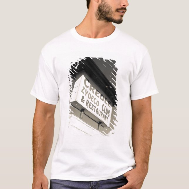 T-shirt USA, Louisiane, Henderson. Musique créole Zydeco (Devant)