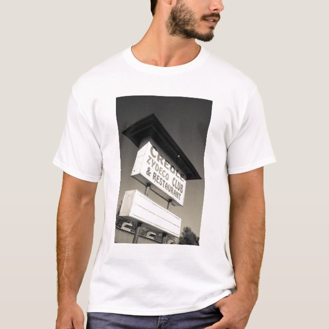 T-shirt USA, Louisiane, Henderson. Musique créole Zydeco (Devant)