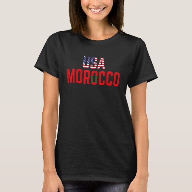 T-shirt Usa Maroc Maures Paix Maure Maroc Maroc American F (Devant)