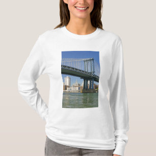 T-shirt USA, New York, New York. Pont de Manhattan