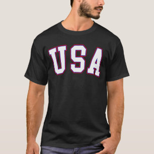 T-shirt USA Patriotic American Flag Fier American Font 4t