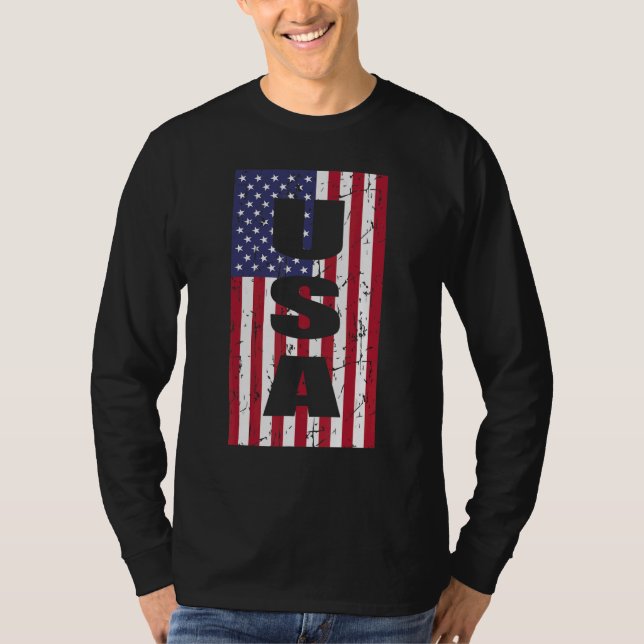 T-shirt USA Patriotic American Flag Proud American Pride 4 (Devant)
