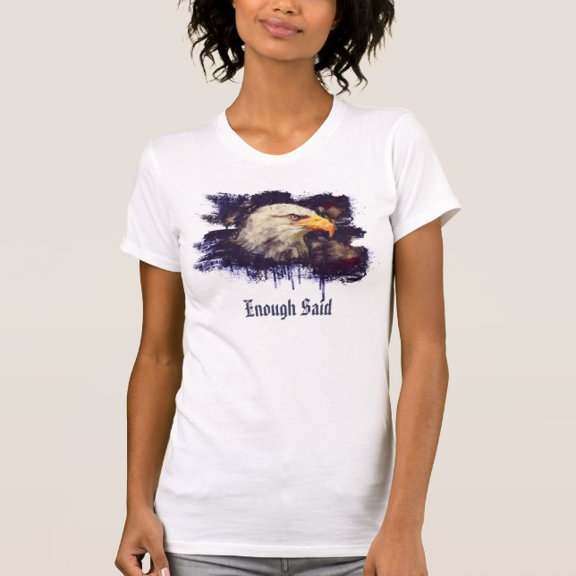 T-shirt *~* USA Patriotique American Modern Eagle Head Whi (Devant)