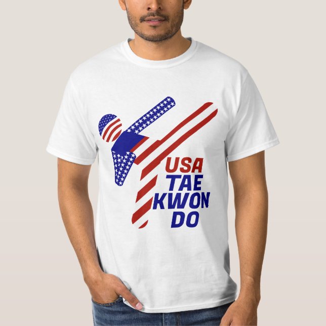 T-shirt USA Patriotique Martial Arts TAEKWONDO (Devant)