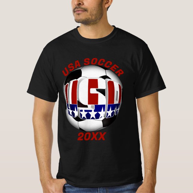 T-shirt USA Patriotique SOCCER Sports (Devant)