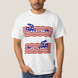 T-shirt USA Patriotique Sports de natation
