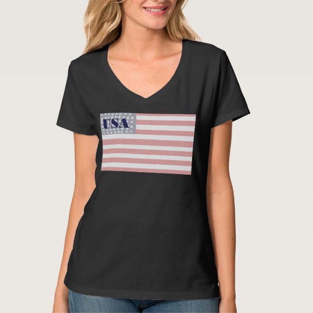 T-shirt USA pour femmes (Devant)