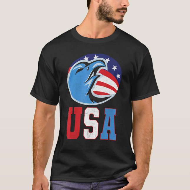 T-shirt Usa Pride American Eagle Independence Day 4th Of J (Devant)